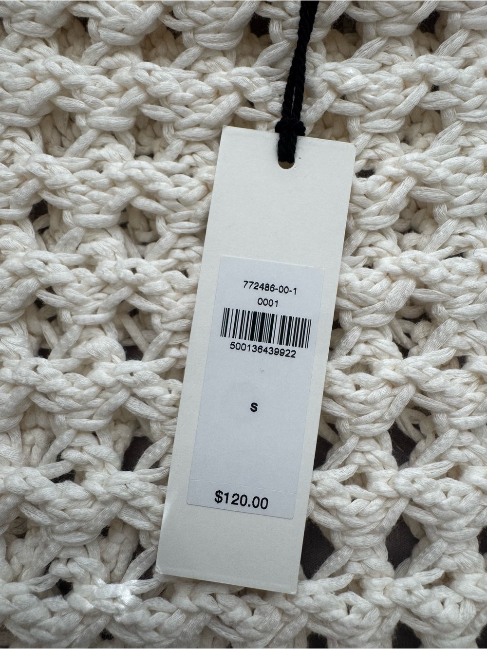 Banana Republic Cotton Crochet Style Cropped Sweater Size Small - Picture 7 of 9